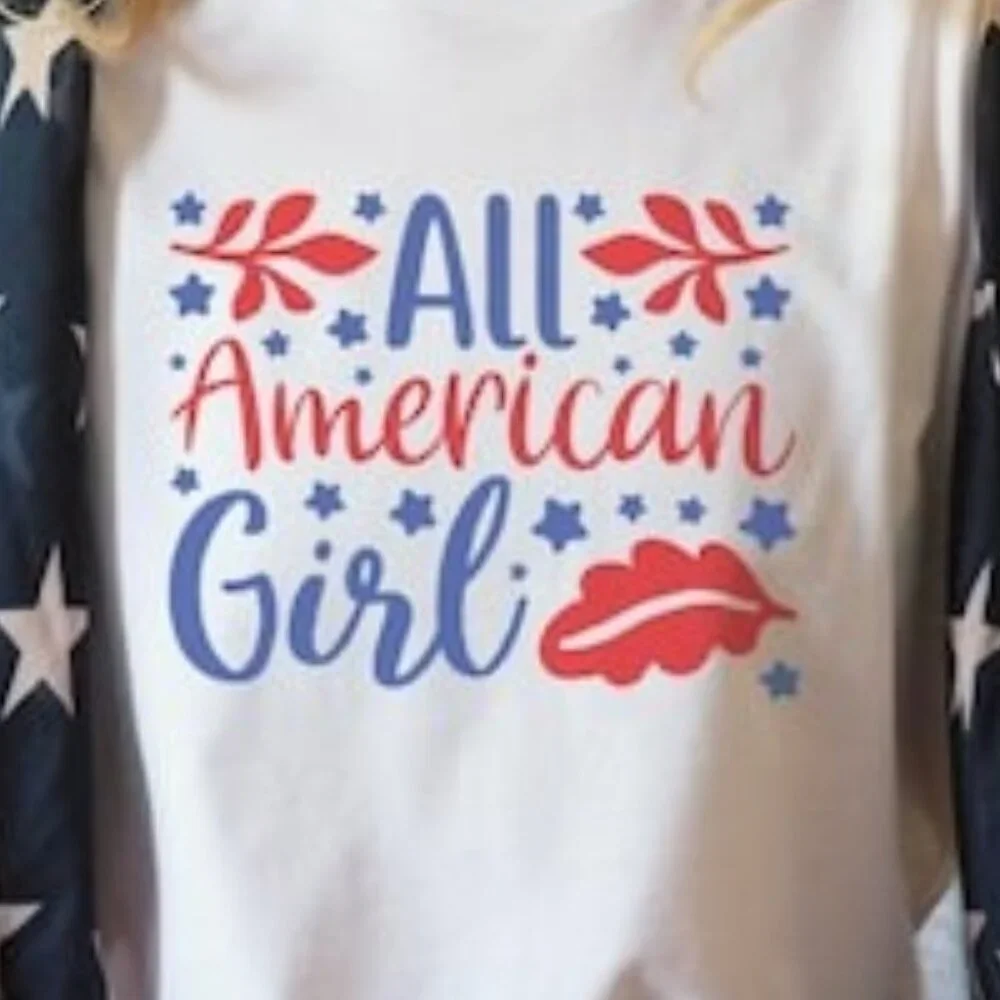 All American Girl T-shirt, Happy Independence Day Shirt - Picture 2 of 4